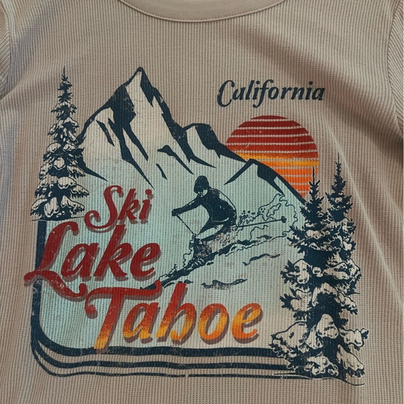 NWT Chaser Ski Lake Tahoe long sleeve waffle shirt size medium - Picture 4 of 7